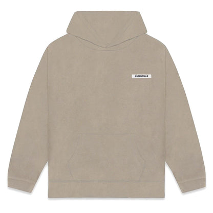 FEAR OF GOD ESSENTIALS Polar Fleece Hoodie Taupe — XXS — Front View