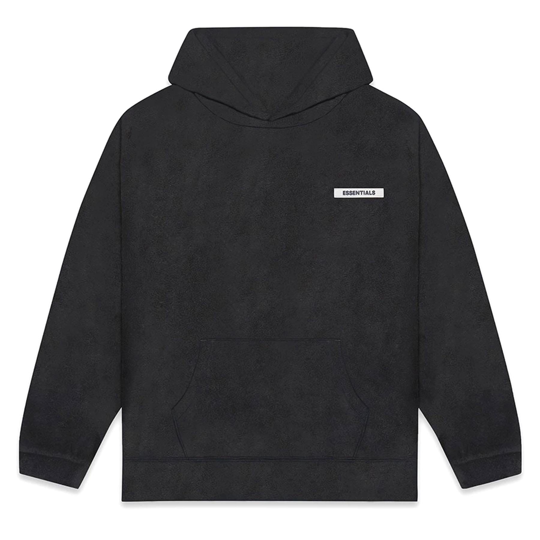 FEAR OF GOD ESSENTIALS Polar Fleece Hoodie Black — XXS — Front View