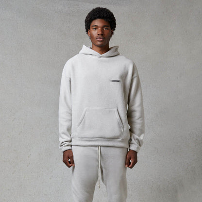 FEAR OF GOD ESSENTIALS Polar Fleece Hoodie Oatmeal — XXS — Side View