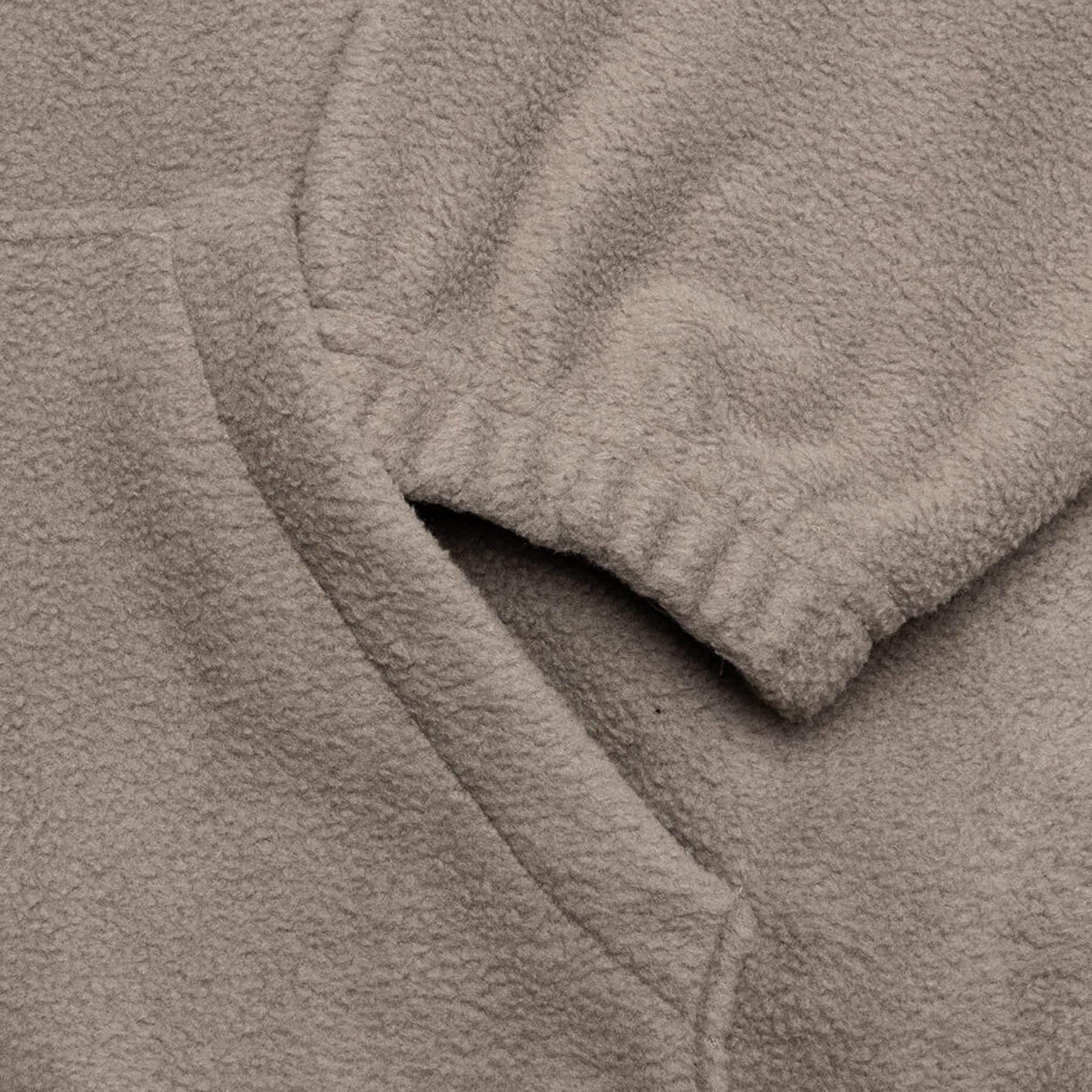 FEAR OF GOD ESSENTIALS Polar Fleece Hoodie Taupe — XXS — Back View