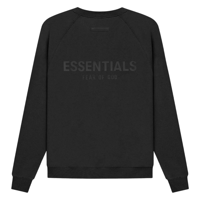 FEAR OF GOD ESSENTIALS Pull-Over Crewneck (SS21) Black/Stretch Limo — XXS — Front View