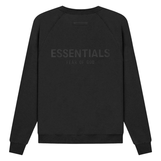 FEAR OF GOD ESSENTIALS Pull-Over Crewneck (SS21) Black/Stretch Limo — XXS — Front View