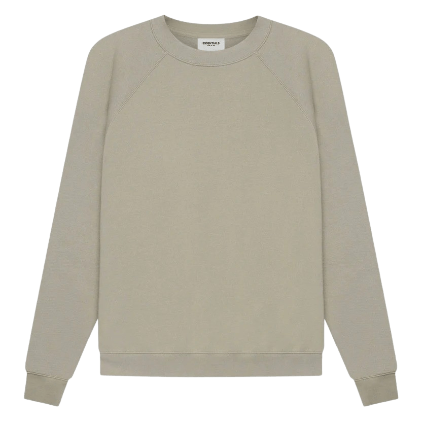FEAR OF GOD ESSENTIALS Pull-Over Crewneck (SS21) Moss/Goat — XXS — Front View
