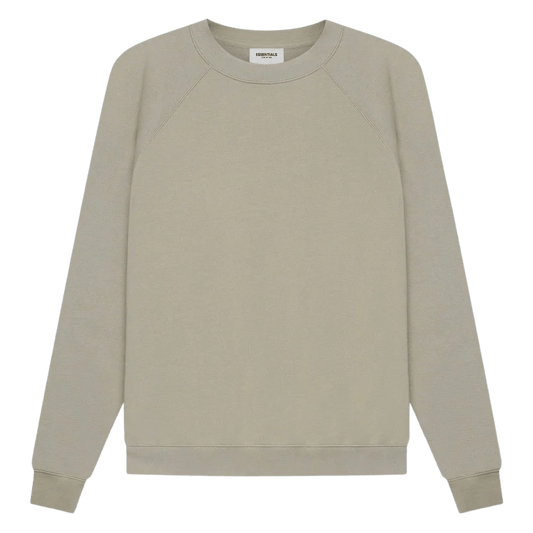 FEAR OF GOD ESSENTIALS Pull-Over Crewneck (SS21) Moss/Goat — XXS — Front View