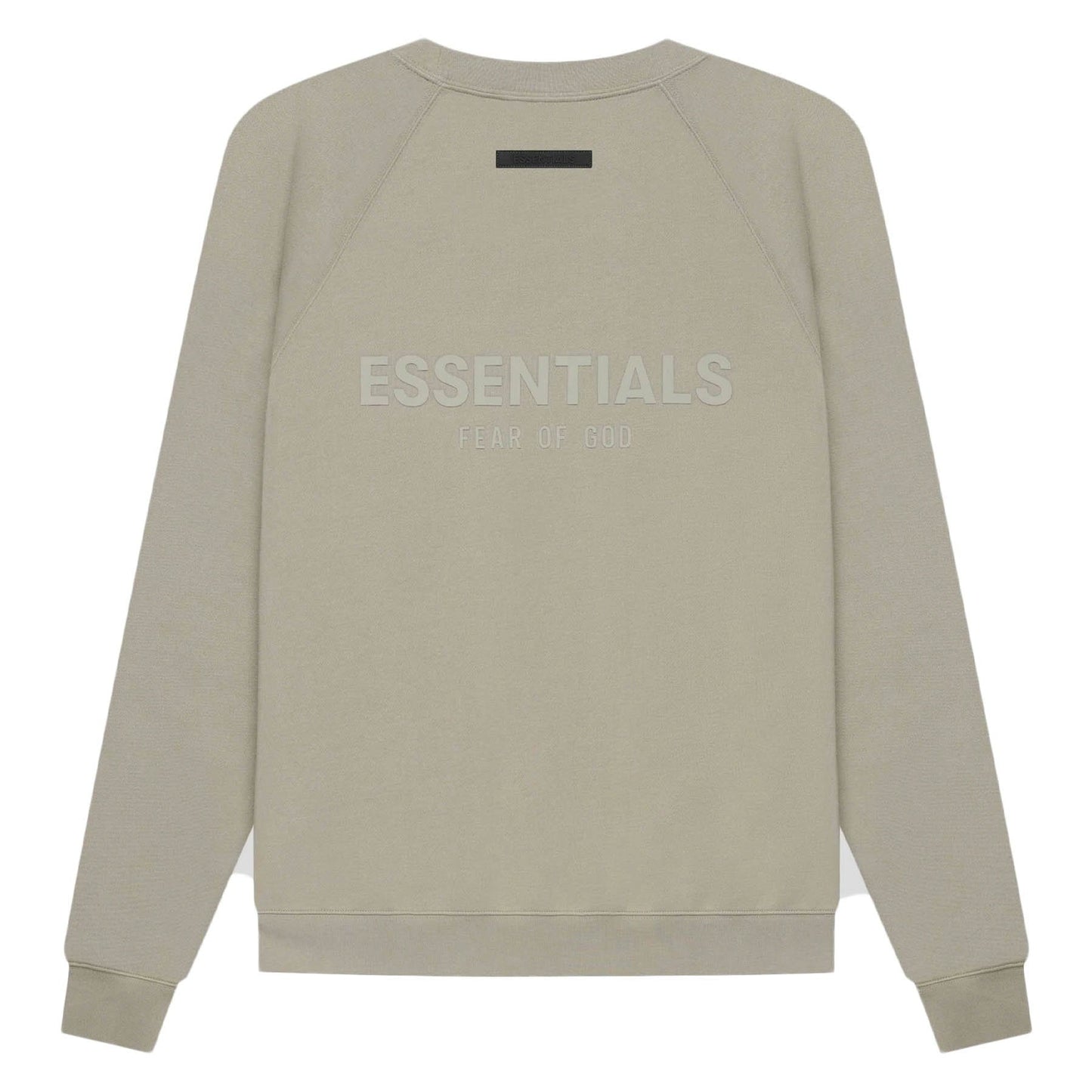 FEAR OF GOD ESSENTIALS Pull-Over Crewneck (SS21) Moss/Goat — XXS — Back View