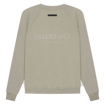 FEAR OF GOD ESSENTIALS Pull-Over Crewneck (SS21) Moss/Goat — XXS — Back View