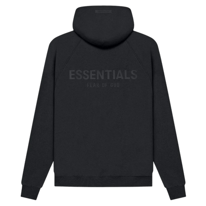 FEAR OF GOD ESSENTIALS Pull-Over Hoodie (SS21) Black/Stretch Limo — XXS — Front View