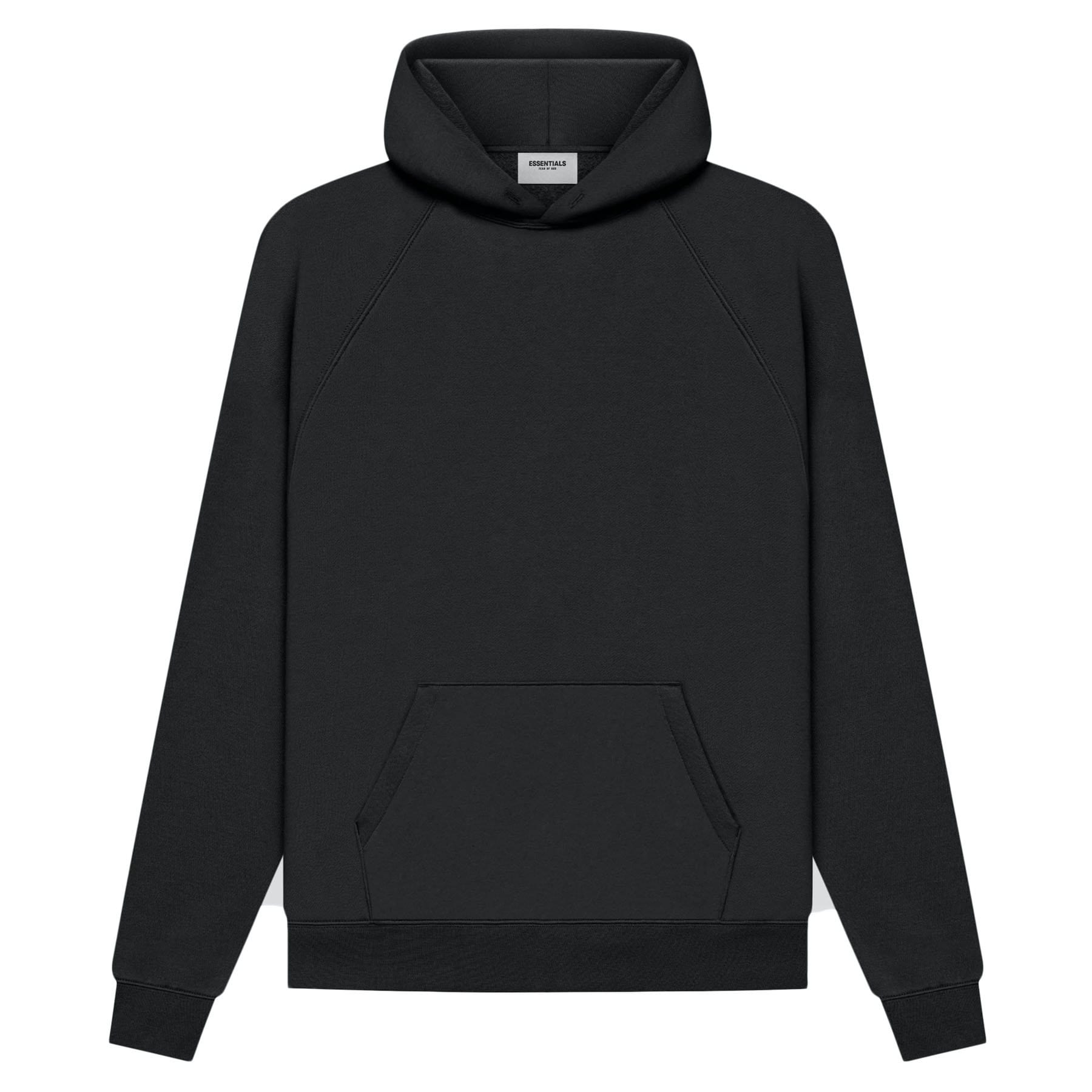 FEAR OF GOD ESSENTIALS Pull-Over Hoodie (SS21) Black/Stretch Limo — XXS — Side View