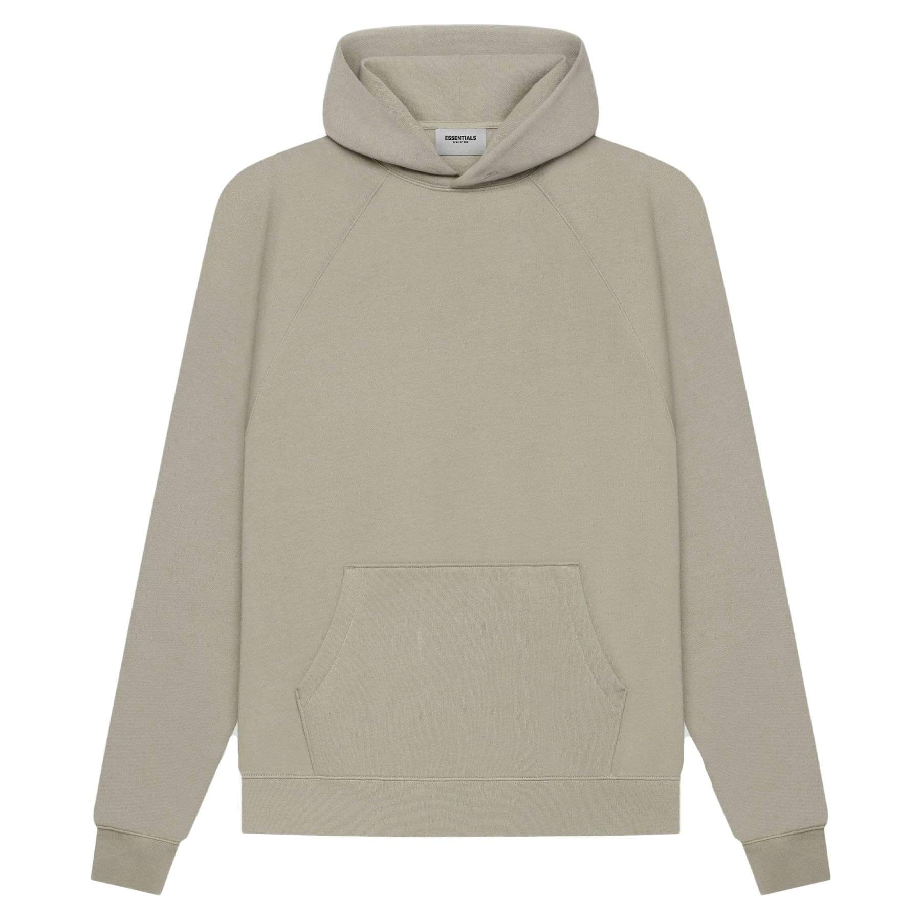 FEAR OF GOD ESSENTIALS Pull-Over Hoodie (SS21) Moss/Goat — XXS — Back View