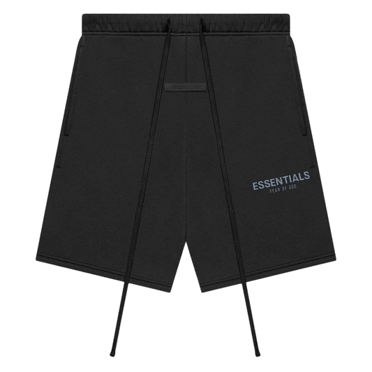 FEAR OF GOD ESSENTIALS Shorts (SS21) Black/Stretch Limo — XXS — Front View