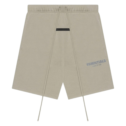 FEAR OF GOD ESSENTIALS Shorts (SS21) Moss/Goat — XXS — Front View