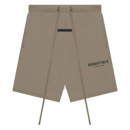 FEAR OF GOD ESSENTIALS Shorts (SS21) Taupe — XXS — Front View