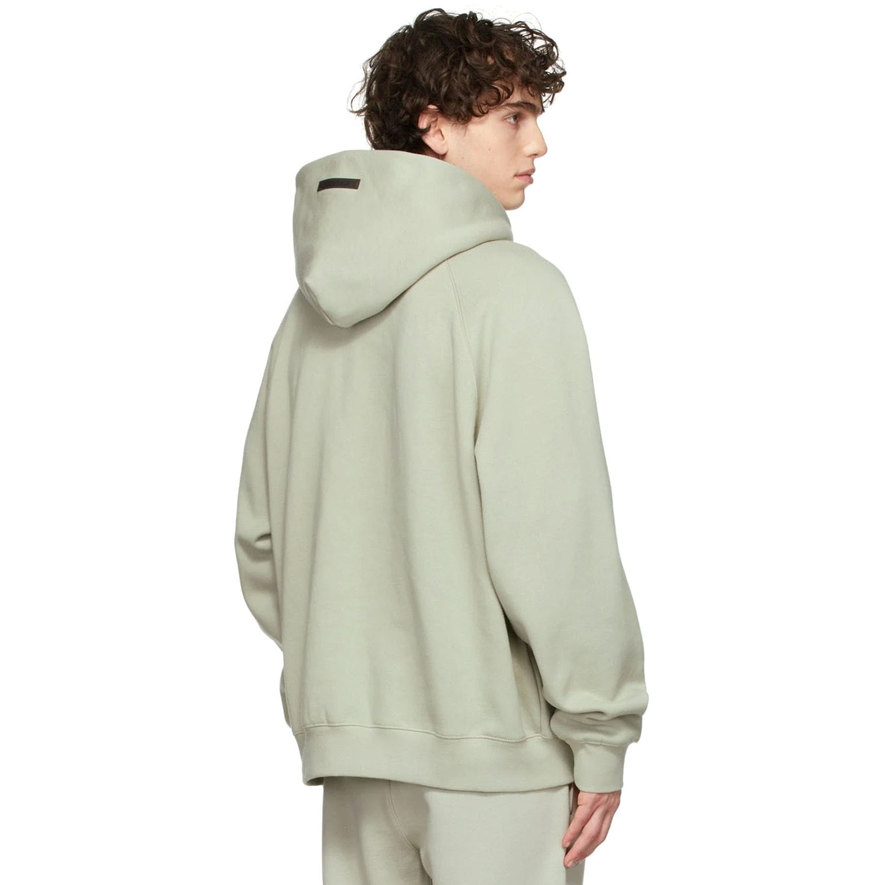 Fear of God Essentials SSENSE Exclusive Pullover Hoodie 'Concrete' — XXS — Side View