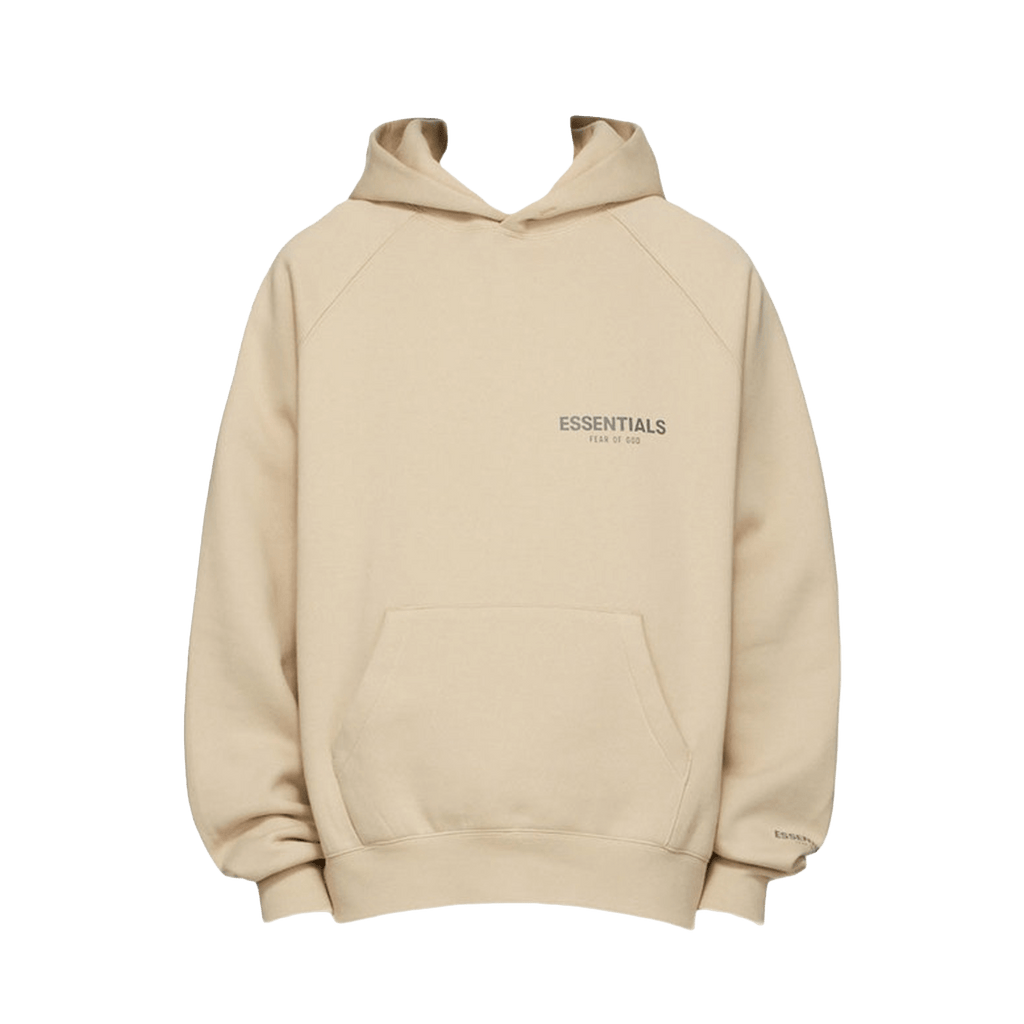 Fear of God Essentials SSENSE Exclusive Pullover Hoodie 'Linen' — XXS — Front View