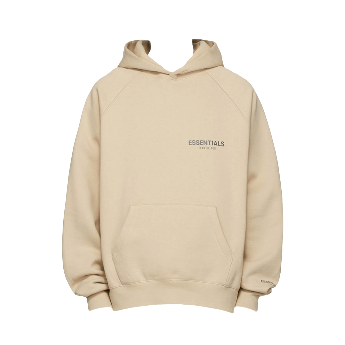 Fear of God Essentials SSENSE Exclusive Pullover Hoodie 'Linen' — XXS — Front View