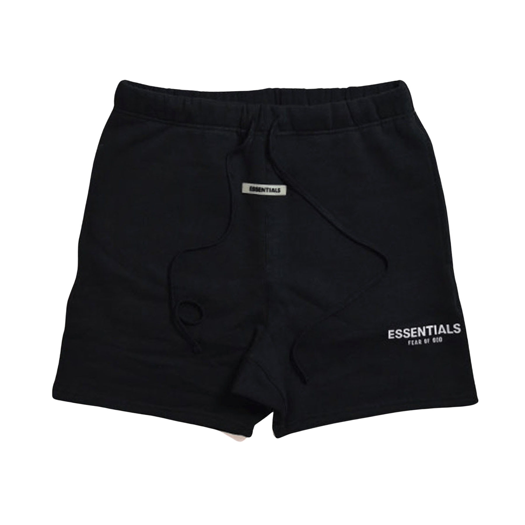 FEAR OF GOD ESSENTIALS Sweat Shorts Black/White — XXS — Front View
