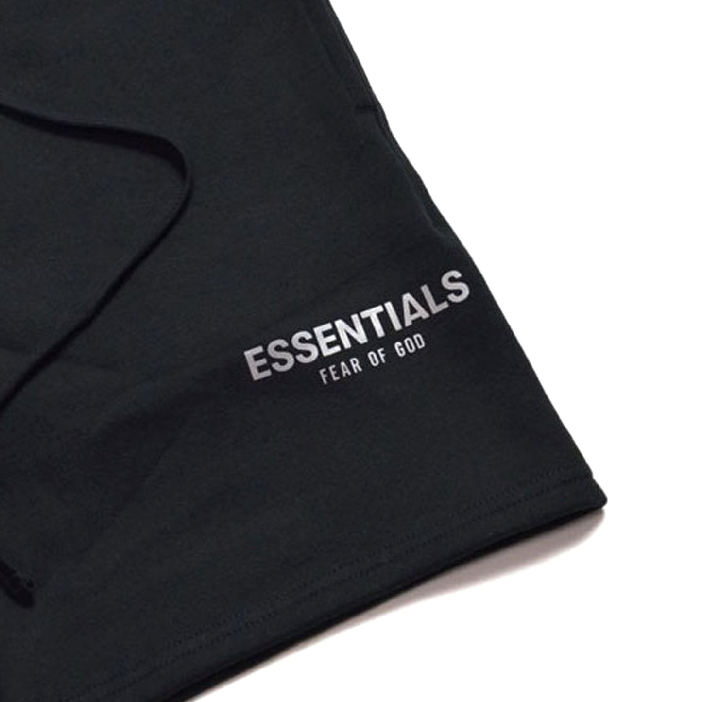 FEAR OF GOD ESSENTIALS Sweat Shorts Black/White — XXS — Top View
