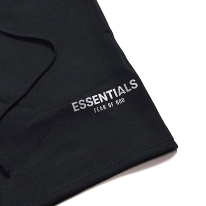 FEAR OF GOD ESSENTIALS Sweat Shorts Black/White — XXS — Top View