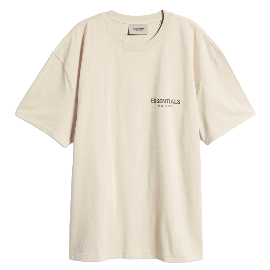 Fear of God Essentials T-shirt 'Stone/Oat' — XXS — Front View