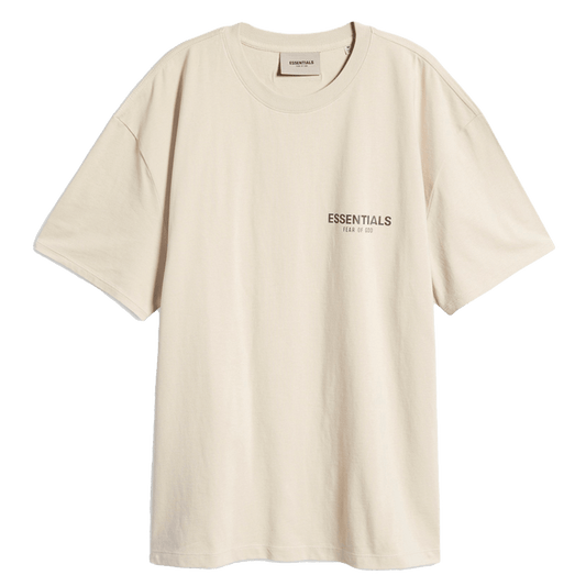 Fear of God Essentials T-shirt 'Stone/Oat' — XXS — Front View