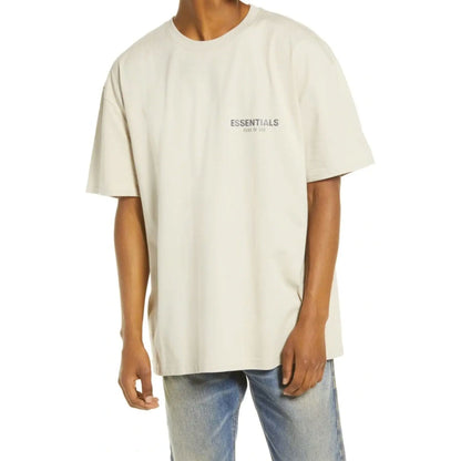 Fear of God Essentials T-shirt 'Stone/Oat' — XXS — Side View