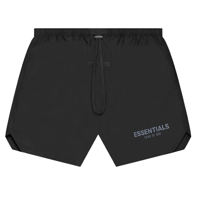 FEAR OF GOD ESSENTIALS Volley Shorts Black — XXS — Front View