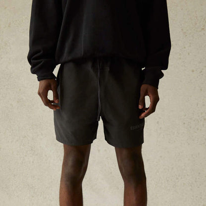 FEAR OF GOD ESSENTIALS Volley Shorts Black — XXS — Back View