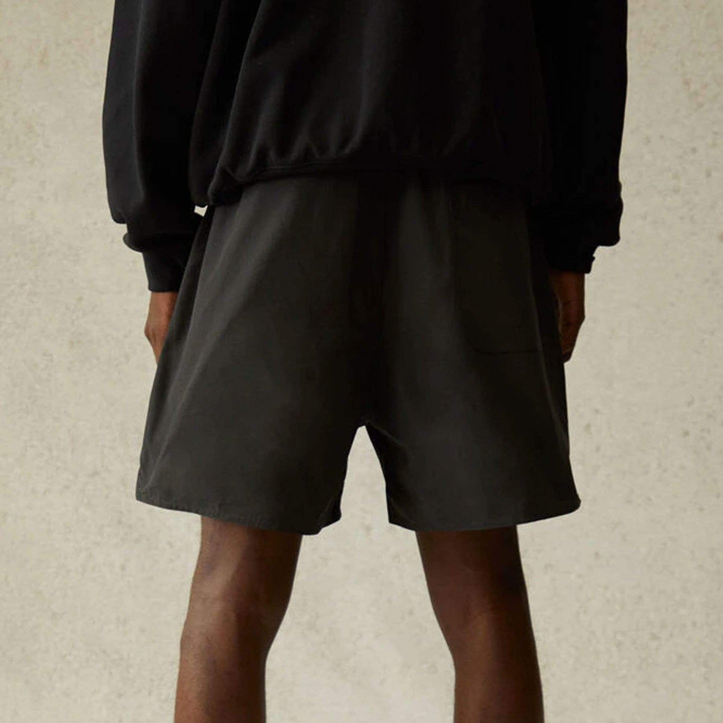 FEAR OF GOD ESSENTIALS Volley Shorts Black — XXS — Top View