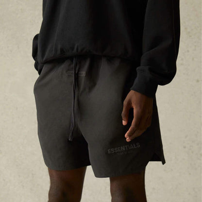 FEAR OF GOD ESSENTIALS Volley Shorts Black — XXS — Detail View