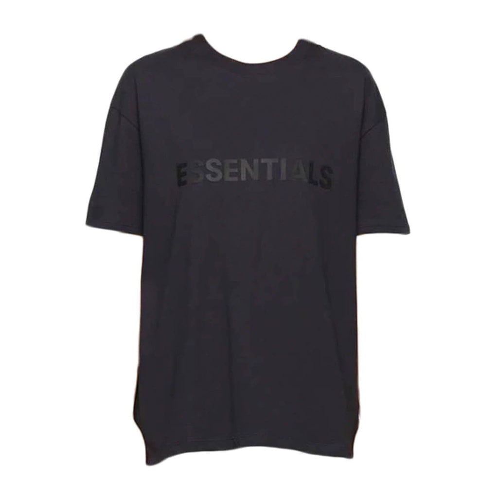 FEAR OF GOD ESSENTIALS x SSENSE Boxy T-Shirt Applique Logo Dark Navy — XXS — Front View