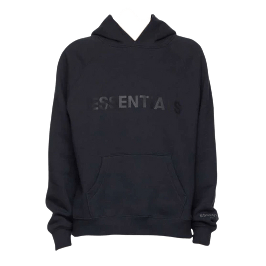 FEAR OF GOD ESSENTIALS x SSENSE Pullover Hoodie Applique Logo Dark Navy — XXS — Front View
