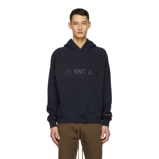 FEAR OF GOD ESSENTIALS x SSENSE Pullover Hoodie Applique Logo Dark Navy — XXS — Side View