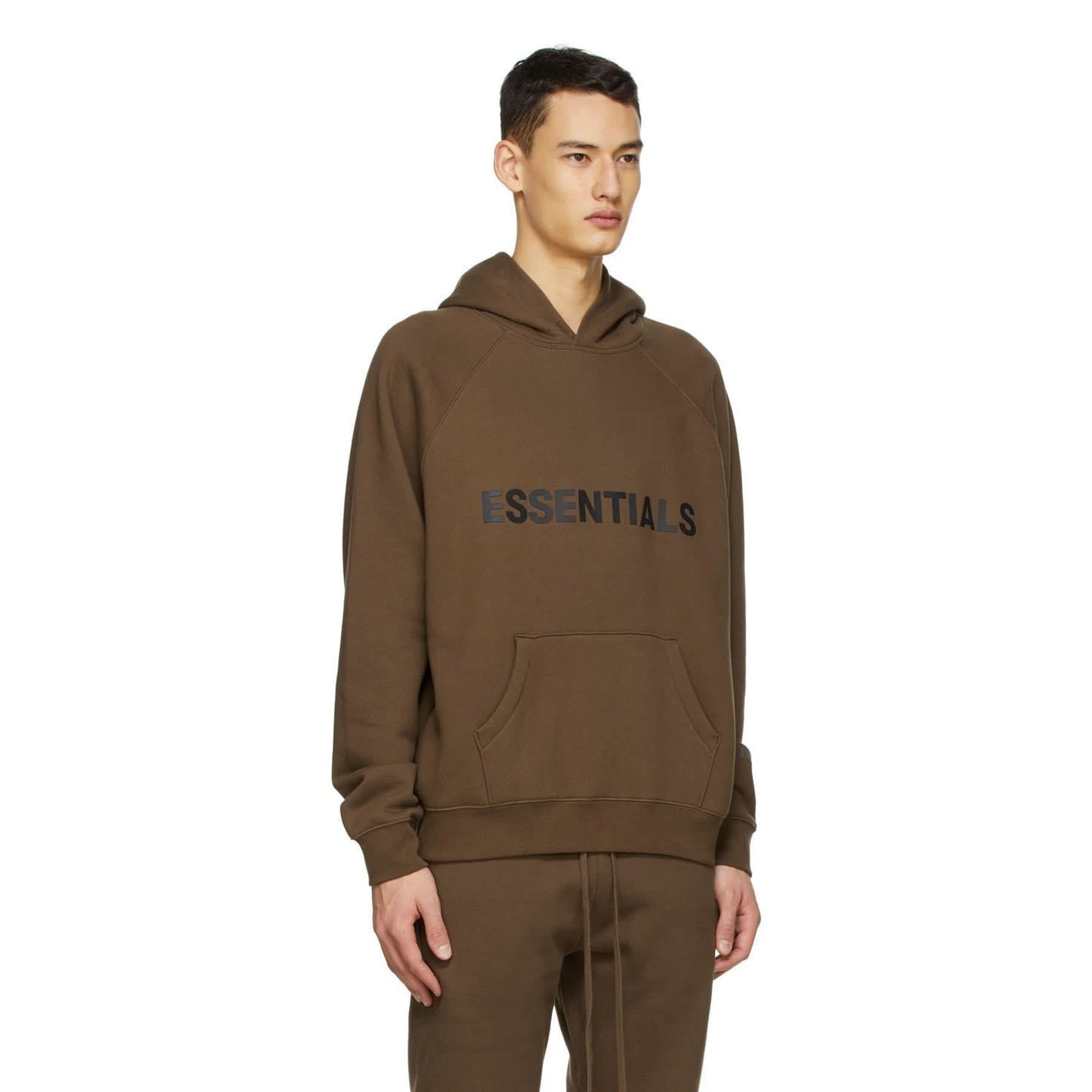 FEAR OF GOD ESSENTIALS x SSENSE Pullover Hoodie Applique Logo Rain Drum — XXS — Top View