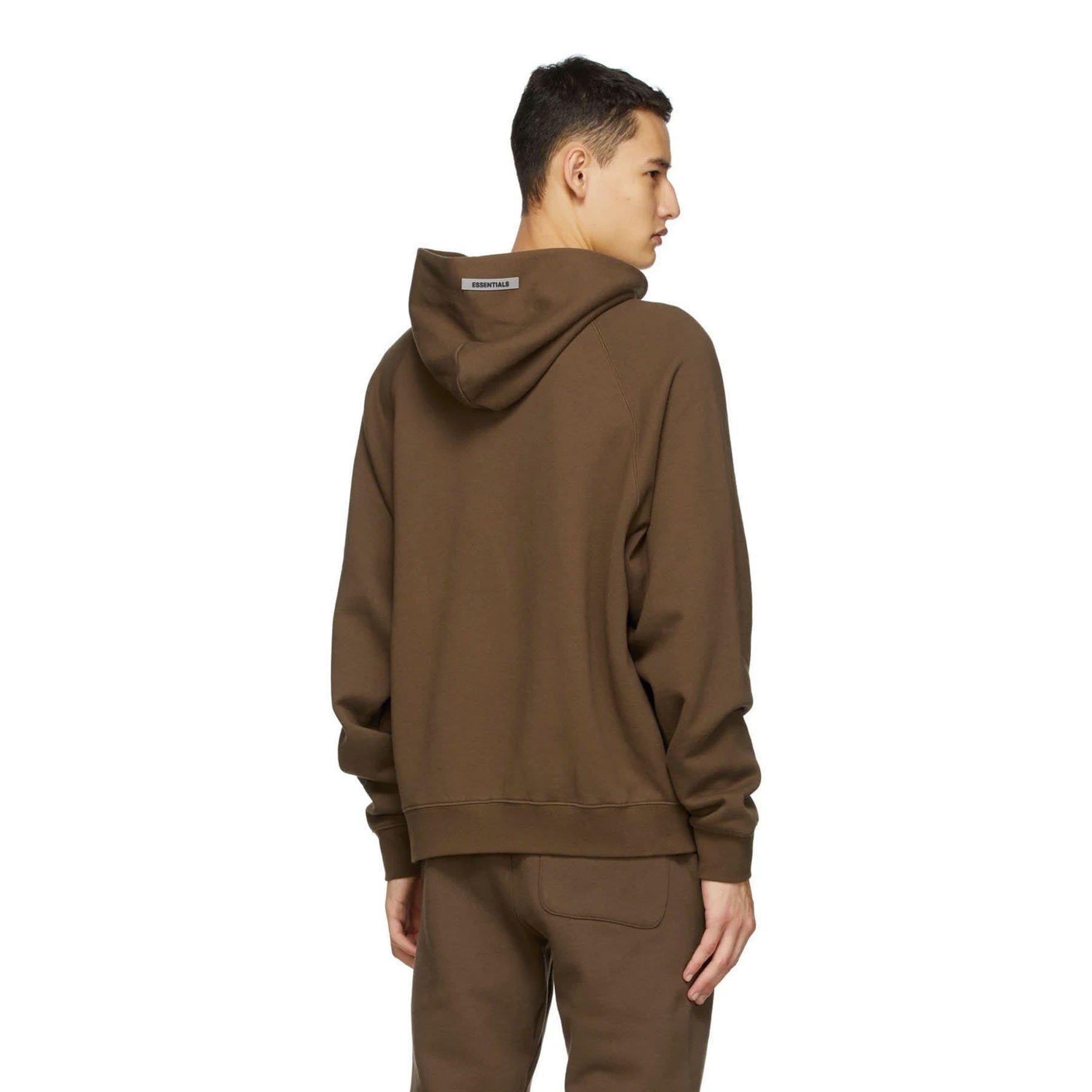 FEAR OF GOD ESSENTIALS x SSENSE Pullover Hoodie Applique Logo Rain Drum — XXS — Detail View