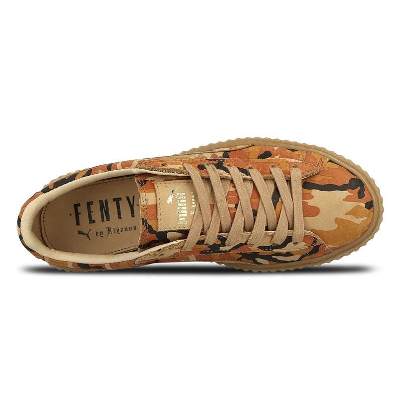 Rihanna x PUMA Suede Creeper Orange Camo — UK 3 | EU 35.5 | US 5.5 — Lifestyle View