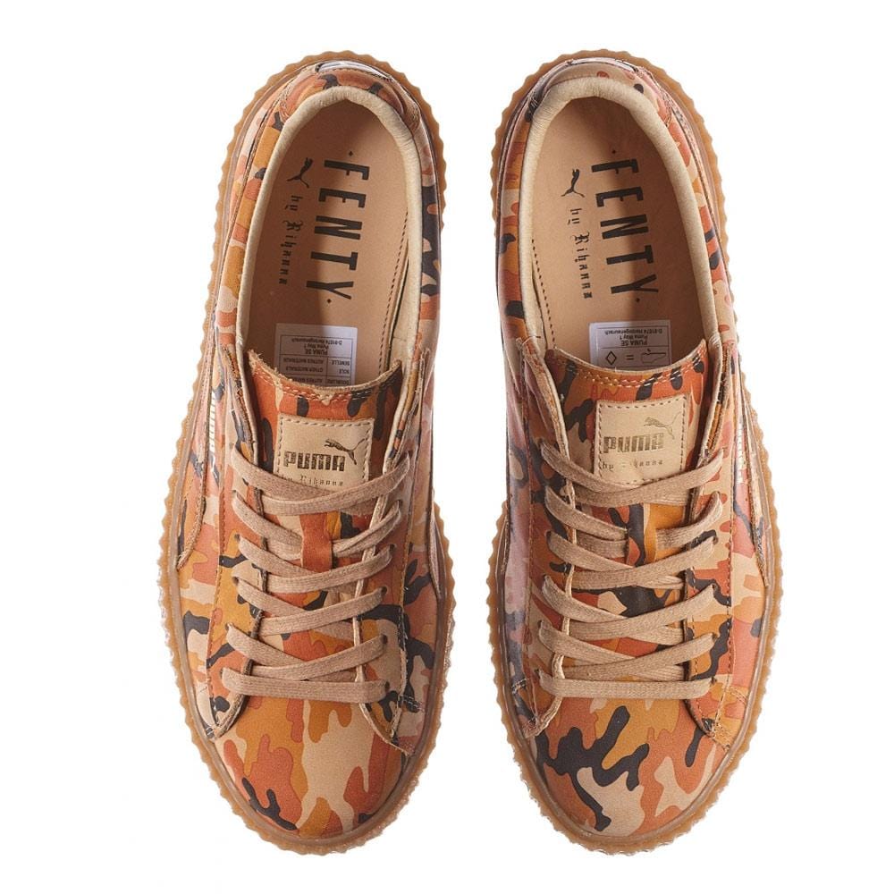 Rihanna x PUMA Suede Creeper Orange Camo — UK 3 | EU 35.5 | US 5.5 — Detail View