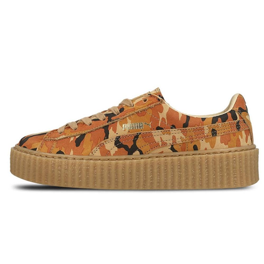 Rihanna x PUMA Suede Creeper Orange Camo — UK 3 | EU 35.5 | US 5.5 — Front View