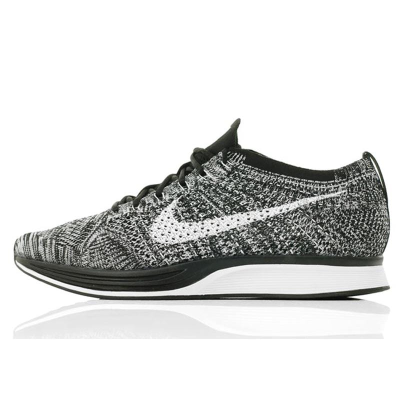 Nike Flyknit Racer Oreo 2 Black White — UK 3 | EU 35.5 | US 3.5 — Front View