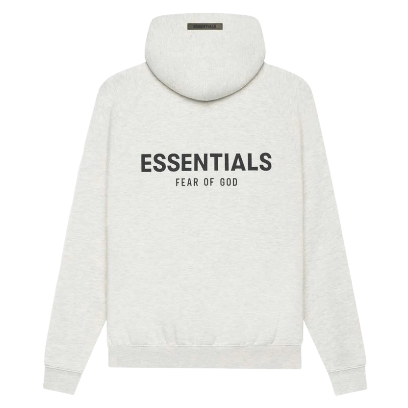 FEAR OF GOD ESSENTIALS Pullover Hoodie Light Heather Oatmeal — XXS — Front View