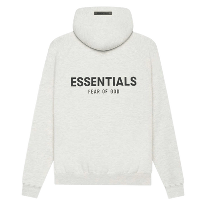 FEAR OF GOD ESSENTIALS Pullover Hoodie Light Heather Oatmeal — XXS — Front View