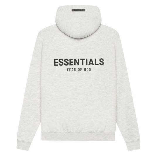 FEAR OF GOD ESSENTIALS Pullover Hoodie Light Heather Oatmeal — XXS — Front View