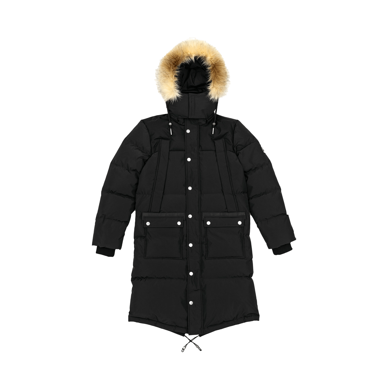 Benjart Fur Parka 'Black' — XXS — Front View