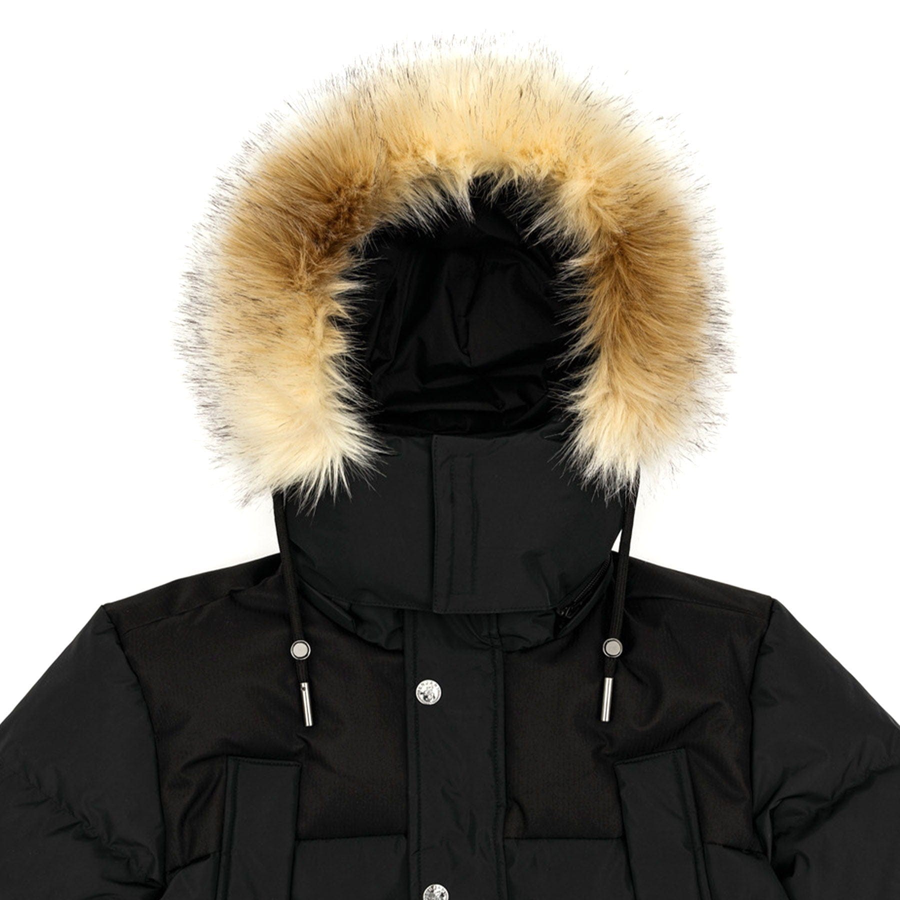 Benjart Fur Parka 'Black' — XXS — Side View