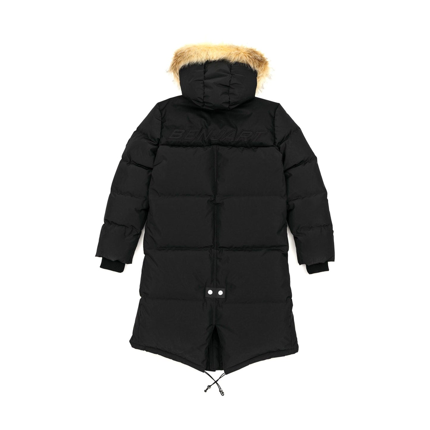 Benjart Fur Parka 'Black' — XXS — Top View