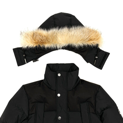 Benjart Fur Parka 'Black' — XXS — Detail View