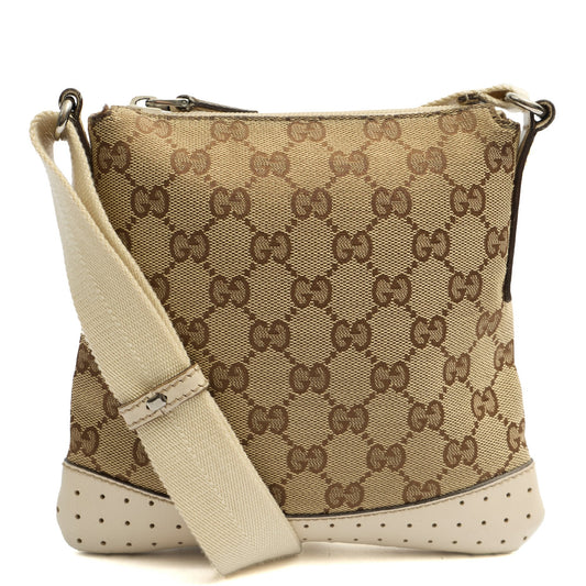 Gucci Cross Body Messenger in Brown, GG Supreme Canvas — Front View