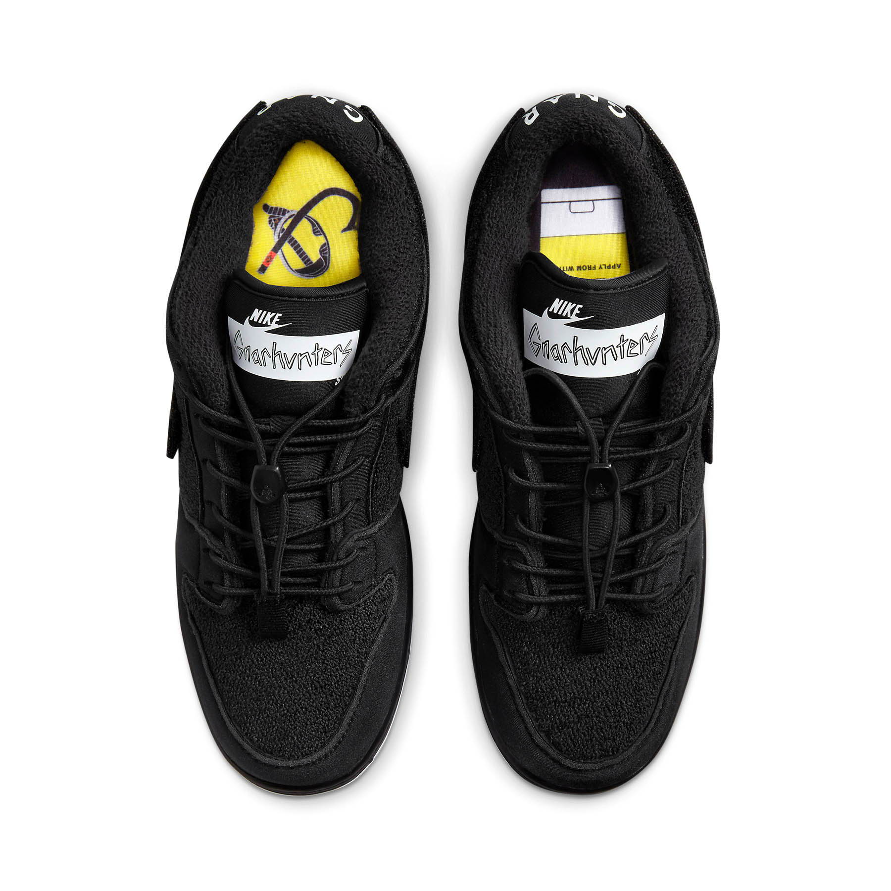 Gnarhunters x Nike Dunk Low SB 'Black' — UK 3 | EU 35.5 | US 3.5 — Back View