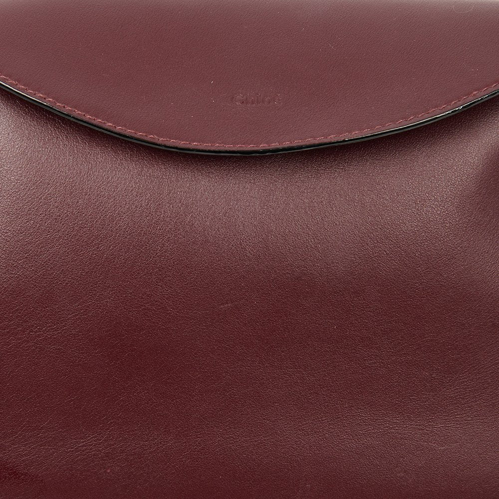 Chloe Shoulder Bag Juana Chain Bag in Plum Purple, Calfskin Leather — Alternate View 7