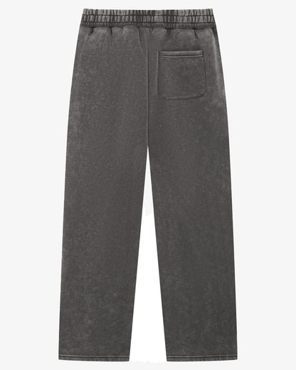 Magiri Embroidered Acid Wash Joggers 'Washed Grey' — Washed Grey — Size S — Side View
