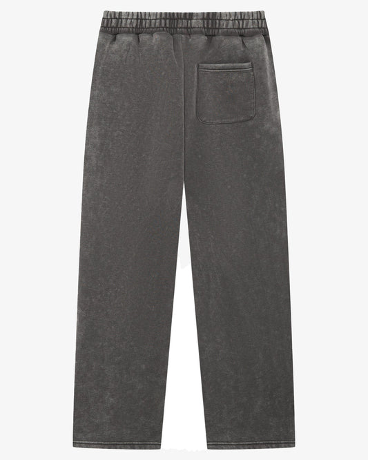 Magiri Embroidered Acid Wash Joggers 'Washed Grey' — Washed Grey — Size S — Side View